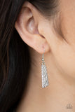 Paparazzi VINTAGE VAULT "Texture TIGRESS!" Silver Necklace & Earring Set Paparazzi Jewelry