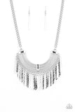 Paparazzi "Impressively Incan" Silver Necklace & Earring Set Paparazzi Jewelry