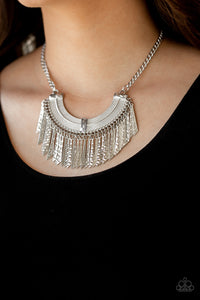 Paparazzi "Impressively Incan" Silver Necklace & Earring Set Paparazzi Jewelry