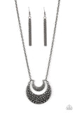 Paparazzi "Get Well MOON" Silver Necklace & Earring Set Paparazzi Jewelry