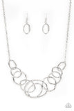 Paparazzi "All Around Radiance" Silver Necklace & Earring Set Paparazzi Jewelry