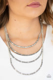 Paparazzi VINTAGE VAULT "It Will Be Over MOON" Silver Necklace & Earring Set Paparazzi Jewelry