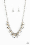 Paparazzi VINTAGE VAULT "Stage Stunner" Silver Necklace & Earring Set Paparazzi Jewelry