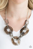 Paparazzi VINTAGE VAULT "Courageously Chromatic" Silver Necklace & Earring Set Paparazzi Jewelry