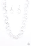 Paparazzi VINTAGE VAULT "Ice Queen" White Necklace & Earring Set Paparazzi Jewelry