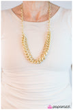 Paparazzi "Snowblind - Gold" necklace Paparazzi Jewelry