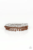 Paparazzi "Ideal Idol" Brown Bracelet Paparazzi Jewelry