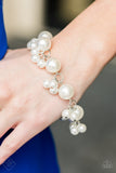 Paparazzi "Broadway Ballroom" FASHION FIX White Bracelet Paparazzi Jewelry