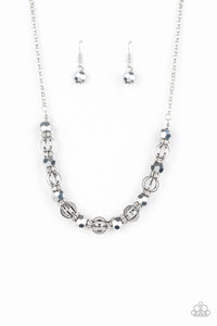 Paparazzi "Metro Majestic" Silver Necklace & Earring Set Paparazzi Jewelry