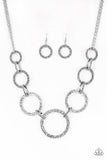 Paparazzi "City Circus" Silver Necklace & Earring Set Paparazzi Jewelry