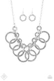 Paparazzi VINTAGE VAULT "Jammin Jungle" FASHION FIX Silver Necklace & Earring Set Paparazzi Jewelry