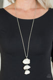 Paparazzi "On the Roam Again" White Necklace & Earring Set Paparazzi Jewelry