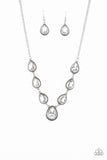 Paparazzi "Socialite Social" White Necklace & Earring Set Paparazzi Jewelry