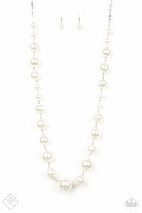 Paparazzi "The Show Must Go On!" FASHION FIX White Necklace & Earring Set Paparazzi Jewelry