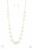 Paparazzi "The Show Must Go On!" FASHION FIX White Necklace & Earring Set Paparazzi Jewelry