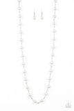 Paparazzi "Behind the Scenes" White Necklace & Earring Set Paparazzi Jewelry