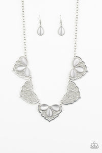 Paparazzi "East Coast Essence" White Necklace & Earring Set Paparazzi Jewelry