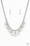 Paparazzi VINTAGE VAULT "Regal Refinement" White Necklace & Earring Set Paparazzi Jewelry