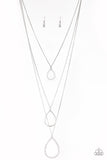Paparazzi VINTAGE VAULT "Make The World Sparkle" White Necklace & Earring Set Paparazzi Jewelry