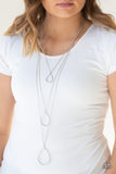 Paparazzi VINTAGE VAULT "Make The World Sparkle" White Necklace & Earring Set Paparazzi Jewelry