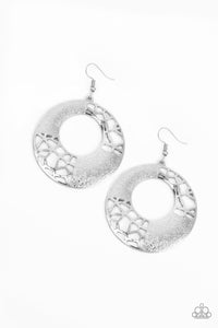 Paparazzi "Shattered Shimmer" Silver Earrings Paparazzi Jewelry