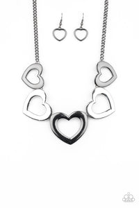 Paparazzi "Hearty Hearts" Multi Necklace & Earring Set Paparazzi Jewelry