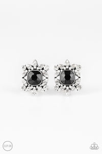 Paparazzi "First-Rate Famous" Black Clip On Earrings Paparazzi Jewelry