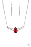 Paparazzi "Way To Make An Entrance" Red Necklace & Earring Set Paparazzi Jewelry