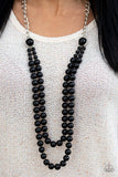 Paparazzi "Endless Elegance" Black Necklace & Earring Set Paparazzi Jewelry