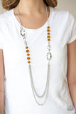 Paparazzi VINTAGE VAULT "Modern Girl Glam" Brown Necklace & Earring Set Paparazzi Jewelry