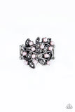 Paparazzi "I, Me, and VINE" Pink Faux Pearl White Rhinestone Silver Ring Paparazzi Jewelry