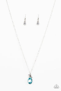 Paparazzi "Diamonds For Days" Blue Necklace & Earring Set Paparazzi Jewelry