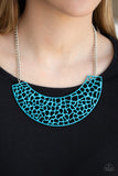 Paparazzi "Powerful Prowl" FASHION FIX EXCLUSIVE Blue Necklace & Earring Set Paparazzi Jewelry