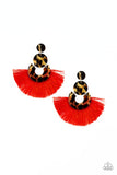 Paparazzi "One Big Party ANIMAL" Red Post Earrings Paparazzi Jewelry