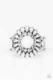 Paparazzi VINTAGE VAULT "Poppy Pep" White Ring Paparazzi Jewelry