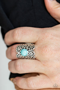 Paparazzi "Flower Shower" Blue Ring Paparazzi Jewelry