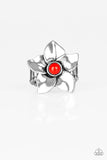 Paparazzi "Ask For Flowers" Red Ring Paparazzi Jewelry