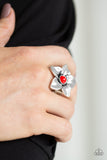 Paparazzi VINTAGE VAULT "Ask For Flowers" Red Ring Paparazzi Jewelry