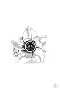 Paparazzi "Ask For Flowers" Black Ring Paparazzi Jewelry