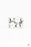 Paparazzi VINTAGE VAULT "Floral Crowns" White Ring Paparazzi Jewelry
