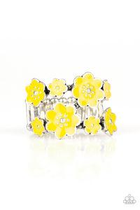 Paparazzi "Floral Crowns" Yellow Ring Paparazzi Jewelry