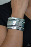 Paparazzi VINTAGE VAULT "MERMAID Service" Green Silver 070XX Wrap Bracelet Paparazzi Jewelry