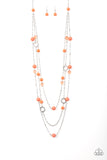 Paparazzi "Brilliant Bliss" Orange Necklace & Earring Set Paparazzi Jewelry