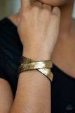 Paparazzi "Under The SEQUINS" Black/Gold Wrap Bracelet Paparazzi Jewelry