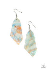 Paparazzi "Walking On WATERCOLORS" Blue Earrings Paparazzi Jewelry