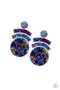 Paparazzi "In The HAUTE Seat" Blue EXCLUSIVE Post Earrings Paparazzi Jewelry