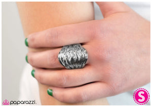 Paparazzi "When All Is Said and Done - Black" ring Paparazzi Jewelry