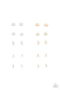 Girl's Starlet Shimmer 10 for $10 Gold and Silver Assorted Shapes 226XX Post Earrings Paparazzi Jewelry