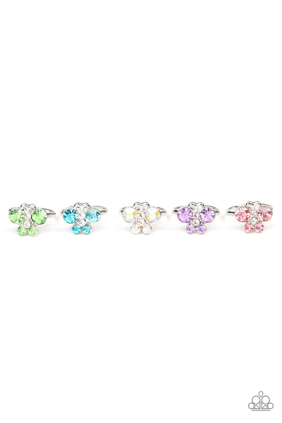 Girl's Starlet Shimmer Set of 5 168XX Multi Butterfly Rings Paparazzi Jewelry