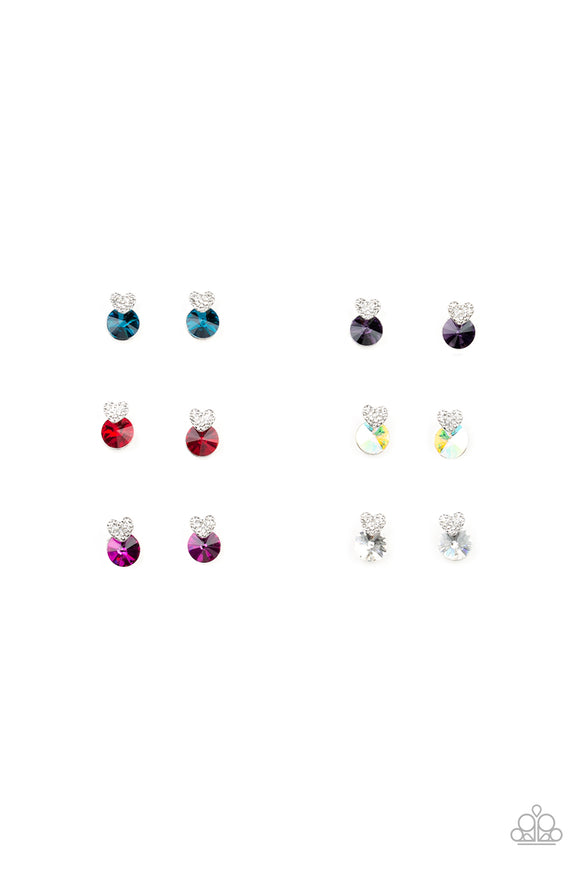 Girl's Starlet Shimmer 10 for 10 Heart 241XX Multi Post Earrings Paparazzi Jewelry